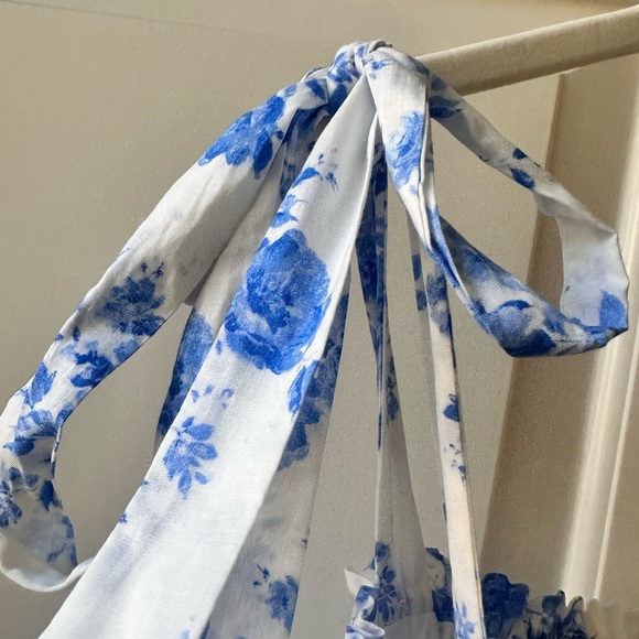 Altar'd State Blue and White Floral Long Dress - Picture 6 of 7